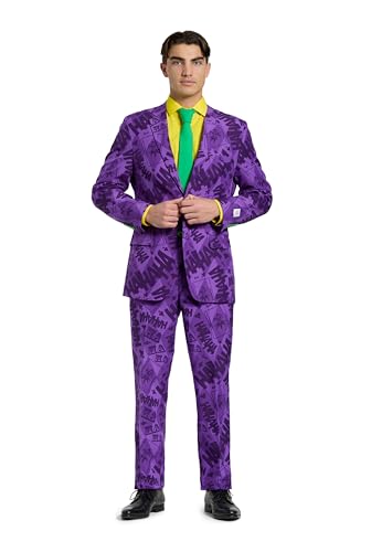 OppoSuits Konzessioniert Superheld Halloween Anzüge für Herren - Komplettes Set: Jackett, Hose und Krawatte,violett ,56 von OppoSuits