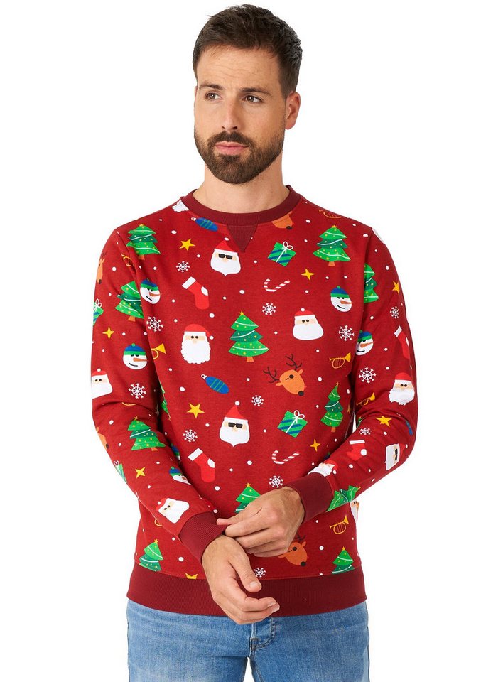 Opposuits T-Shirt Festivity Red Pullover Bedruckter Weihnachtspulli - aber in cool! von Opposuits