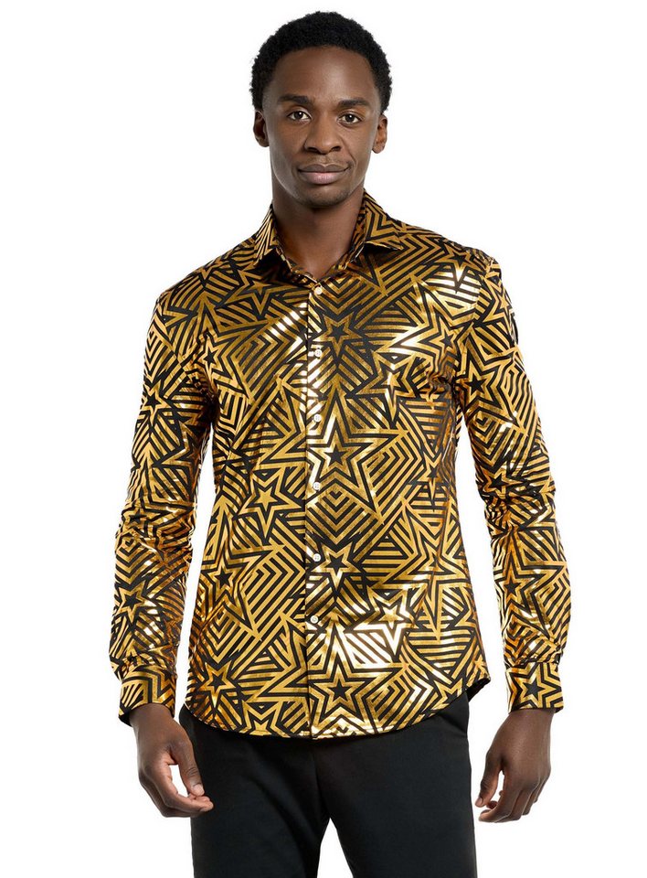 Opposuits T-Shirt Golden Geo Star Hemd Damit bist Du der Star auf jeder Tanzfläche! von Opposuits
