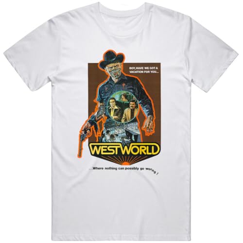 Westworld Cult Retro Movie Fan T Shirt WhiteXXX-Large von Opte