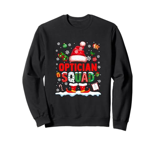 Optician Squad Krawatte für Herren, Weihnachtsmannkostüm, Beruf Sweatshirt von Optician Christmas Costume