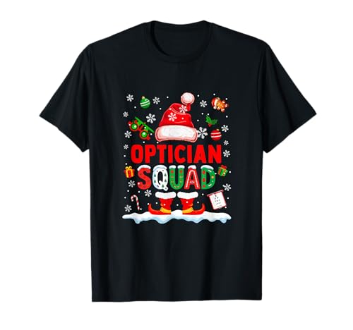 Optician Squad Krawatte für Herren, Weihnachtsmannkostüm, Beruf T-Shirt von Optician Christmas Costume