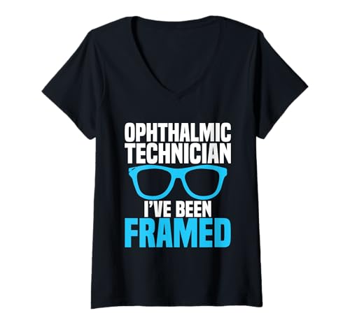 Damen Ophthalmologist Squad Gerahmter Augentechniker T-Shirt mit V-Ausschnitt Damen Ophthalmologist Squad Gerahmter Augentechniker T-Shirt mit V-Ausschnitt von Optometry Clothing For Ophthamlic Technician