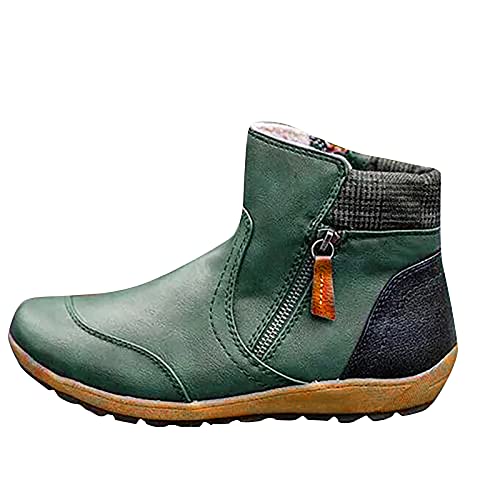 Damen Boots Herbst Winter Frauen Klassische Stiefeldamen Biker Boots Outdoor Schnürstiefel Retro Worker Boots Stiefeletten Damen Mit Zipp Weisse Stiefeletten Leder Damen von Optusly