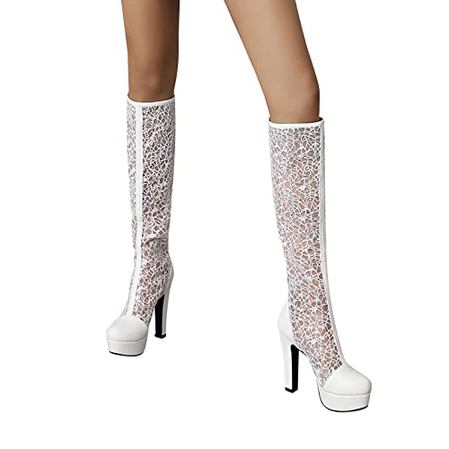 Langschaft Stiefel Damen Modisch Hohe Stiefel Herbst Winter Kniehohe Winterstiefel Für Frauen Basic Overknee High Tube Stiefel Spitzschuhe Langschaft Winterstiefel Lang Boots Stretch Boots Pumps von Optusly