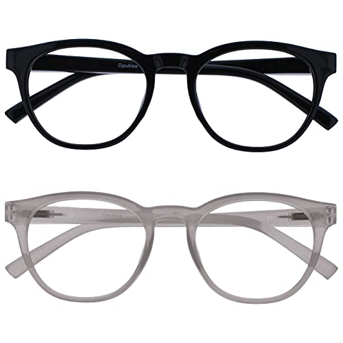 OPULIZE Blu-Lesebrille Blaulichtfilter 2er Pack Cool Rund Rahmen Federscharniere Verbessern Den Schlaf Computer Gaming Entspiegelt Schwarz Eis Herren Damen BB5-1C +1.50 OPULIZE Blu-Lesebrille Blaulichtfilter 2er Pack Cool Rund Rahmen Federscharniere Verbessern Den Schlaf Computer Gaming Entspiegelt Schwarz Eis Herren Damen BB5-1C +1.50 von OPULIZE
