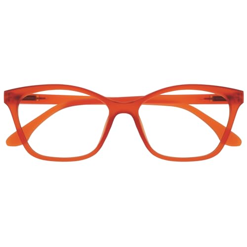 Opulize KAT Lesebrille - Cat-Eye Katzenaugen-Fassung - Matt Orange - Herren & Damen - Federscharniere - R59-G - +1.00 von Opulize