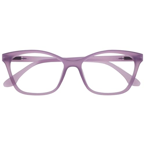 Opulize KAT Lesebrille - Cat-Eye Katzenaugen-Fassung - Mattes Lila - Herren & Damen - Federscharniere - R59-5 - +1.00 von Opulize