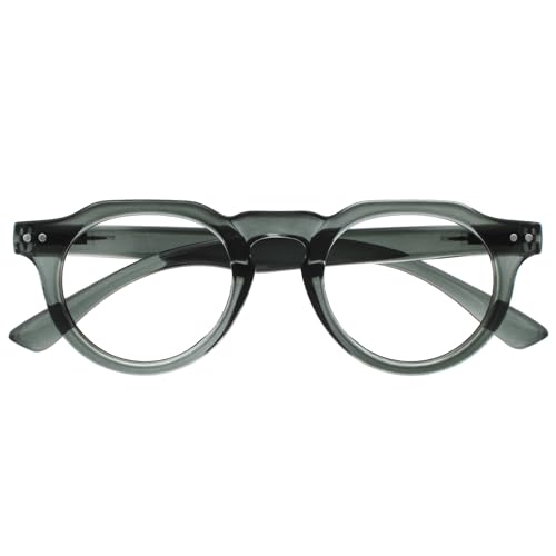 Opulize RIO Lesebrille mit Blaulichtfilter - Oben Abgeflachter Rahmen - Grün - Damen & Herren - Federscharniere - B53-6 - +1.00 von Opulize