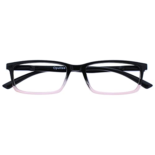 Opulize See-Lesebrille Blaulichtfilter Schmal Rahmen Federscharniere Verbessern Den Schlaf Computer Gaming Entspiegelt Schwarz Bis Rosa Herren Damen B9-4+1.00 von Opulize