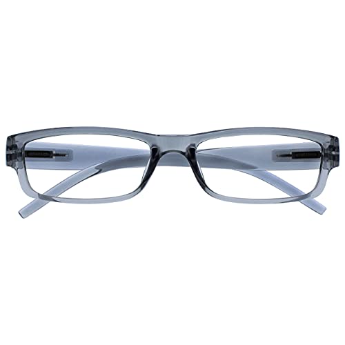 The Reading Glasses Company Die Lesebrille Unternehmen Grau Leicht Komfortabel Leser Herren Damen Lesehilfe R32-7 +3,50 von Opulize