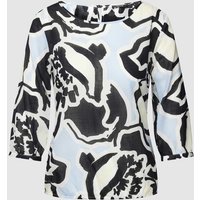 OPUS Bluse mit Allover-Muster Modell 'Fu intense' in Hellblau, Größe 38 von Opus