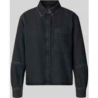 OPUS Hemdbluse in Denim-Optik Modell 'Femori' in Dunkelgrau, Größe 34 von Opus