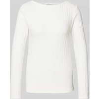 OPUS Longsleeve mit U-Boot-Ausschnitt Modell 'Sovke' in Offwhite, Größe 44 von Opus