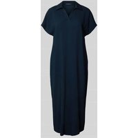 OPUS Midikleid mit Umlegekragen Modell 'Wannie' in Dunkelblau, Größe 38 von Opus