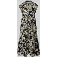 OPUS Midikleid mit V-Ausschnitt Modell 'Werisa' in Petrol, Größe 42 von Opus