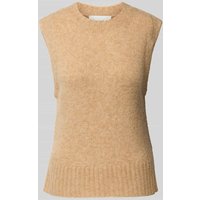 OPUS Pullunder mit gerippten Abschlüssen Modell 'Pucku' in Camel, Größe 40 von Opus