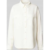 OPUS Regular Fit Hemdbluse mit Brustpattentaschen Modell 'Falensa' in Offwhite, Größe 38 von Opus