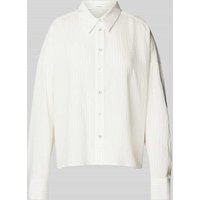 OPUS Regular Fit Hemdbluse mit durchgehender Knopfleiste in Weiss, Größe 44 von Opus
