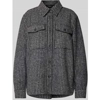 OPUS Regular Fit Hemdjacke mit Kentkragen Modell 'Junisa' in Black, Größe 34 von Opus