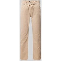 OPUS Regular Fit Jeans mit Bindegürtel Modell 'Louis fresh' in Beige, Größe 34/28 von Opus