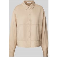 OPUS Relaxed Fit Hemdbluse mit Eingrifftaschen Modell 'Fjuri' in Sand, Größe 40 von Opus