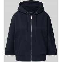 OPUS Relaxed Fit Sweatjacke mit Reißverschluss Modell 'Genita' in Dunkelblau, Größe 40 von Opus