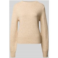 OPUS Strickpullover mit Rundhalsausschnitt Modell 'Panep' in Camel, Größe 40 von Opus