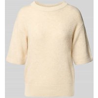 OPUS Strickshirt mit Rundhalsausschnitt Modell 'Pami' in Sand, Größe 38 von Opus