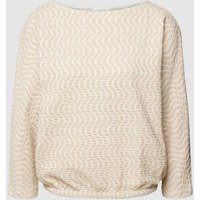 OPUS Sweatshirt mit U-Boot-Ausschnitt Modell 'Gellig' in Beige Melange, Größe 42 von Opus