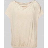 OPUS T-Shirt in unifarbenem Design Modell 'Sasser' in Offwhite, Größe 40 von Opus