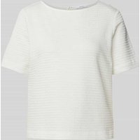 OPUS T-Shirt mit Strukturmuster Modell 'Serke' in Offwhite, Größe 44 von Opus