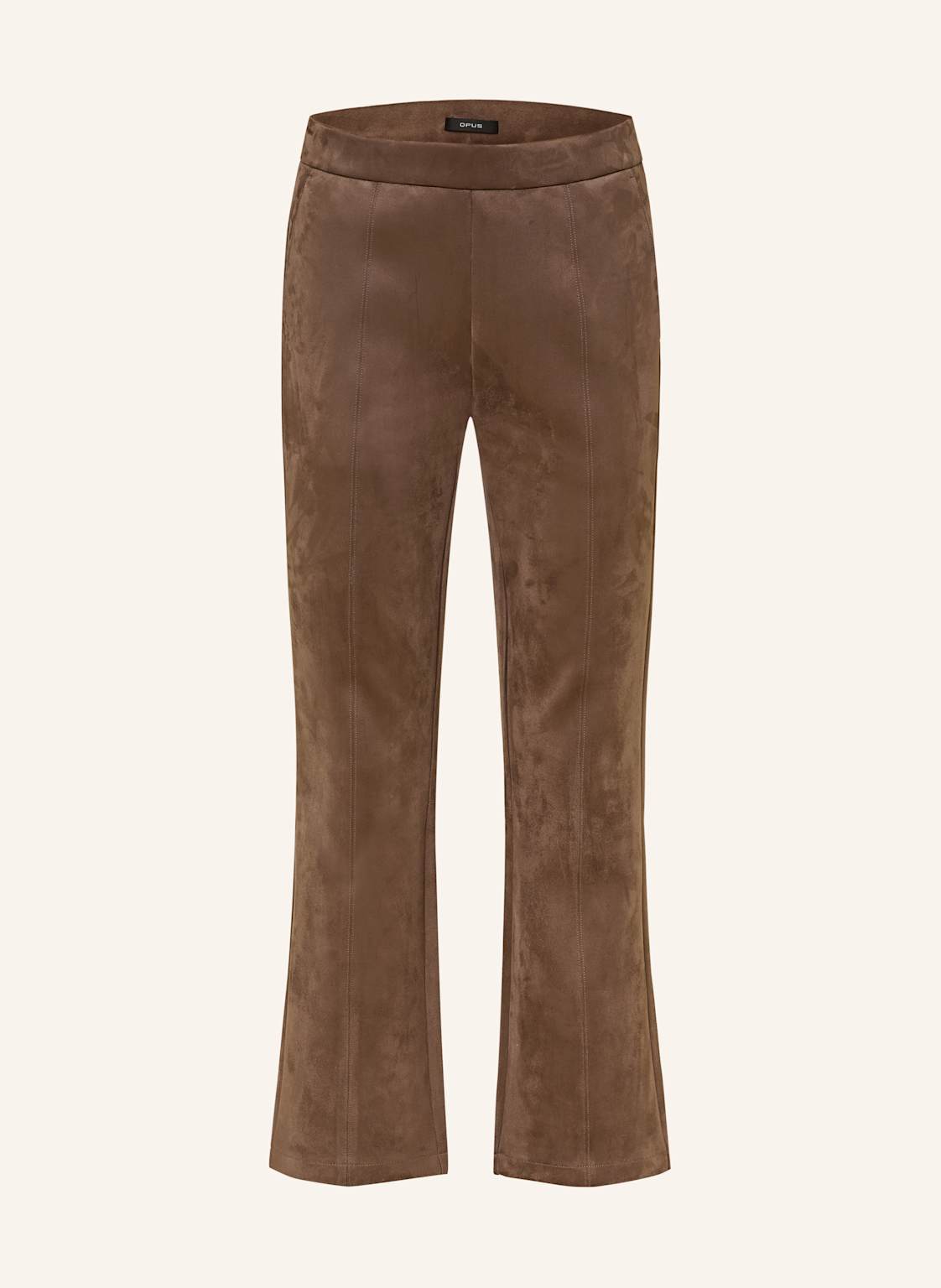 Opus 7/8-Hose Elvina In Lederoptik braun von Opus