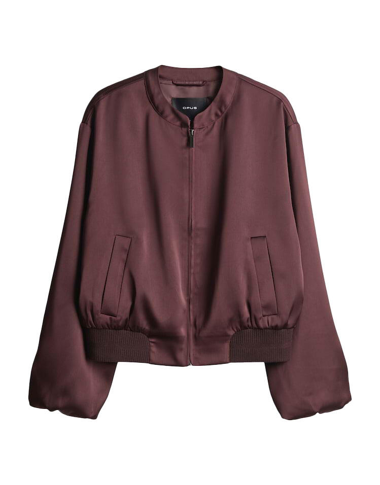 Opus - Blousonjacke aus Satin - Jupita rot - Gr. - 42 von Opus