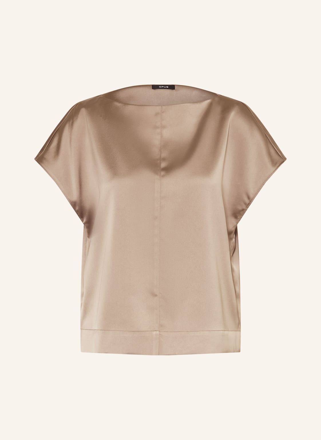 Opus Blusenshirt Festiva Aus Satin beige von Opus