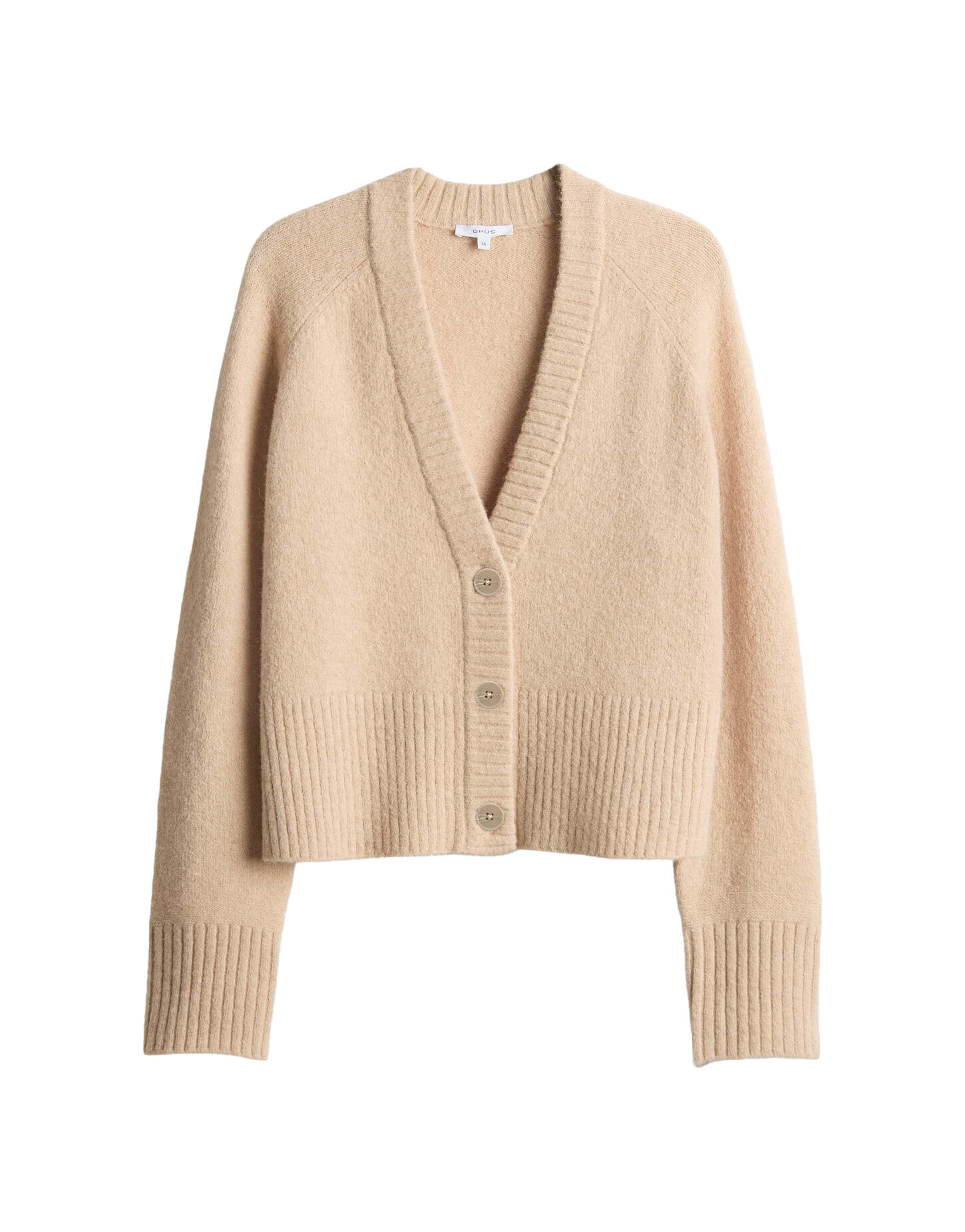Opus - Cardigan aus Alpaka Wollmix - Dassi beige - Gr. - 38 von Opus