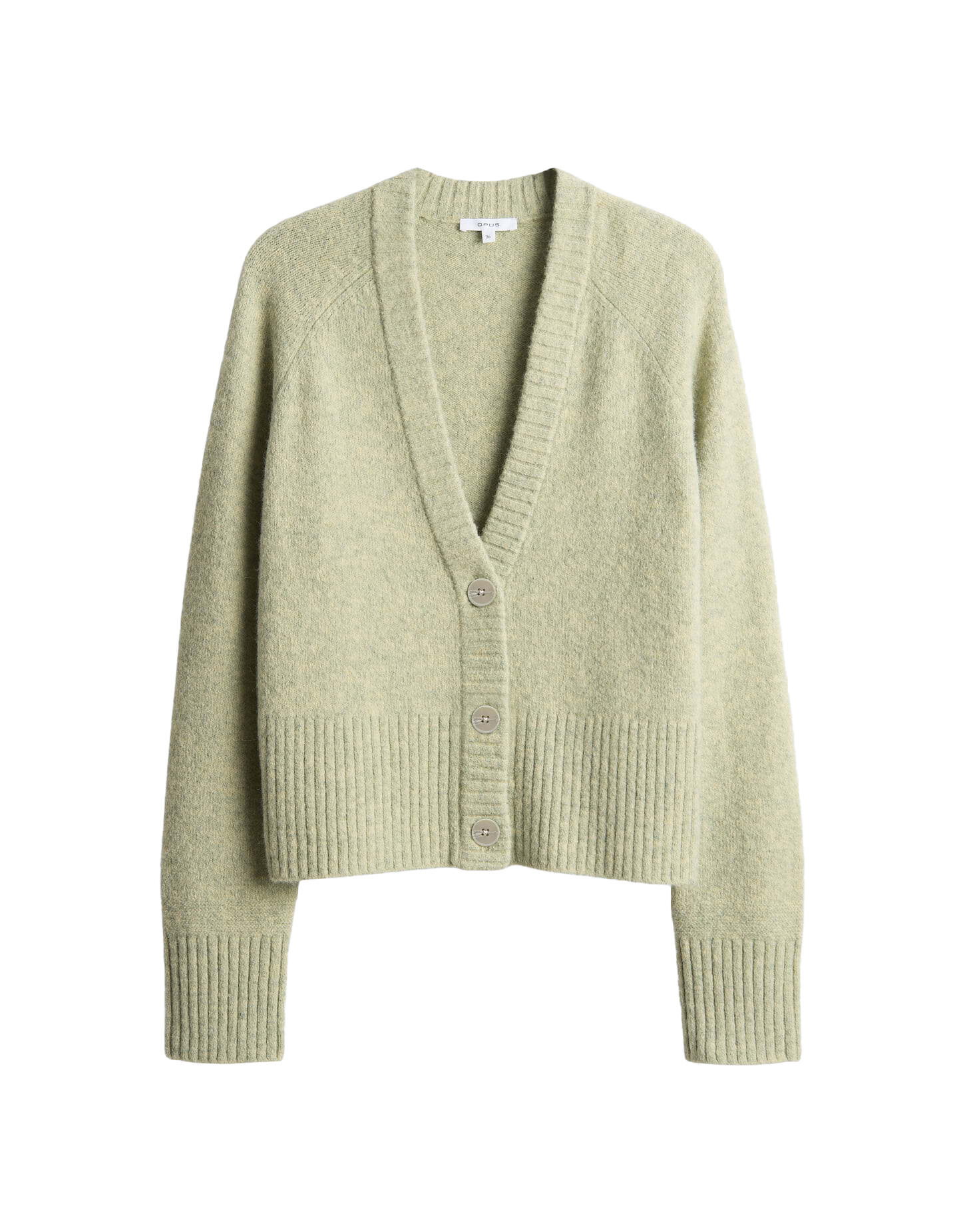 Opus - Cardigan aus Alpaka Wollmix - Dassi grün - Gr. - 36 von Opus