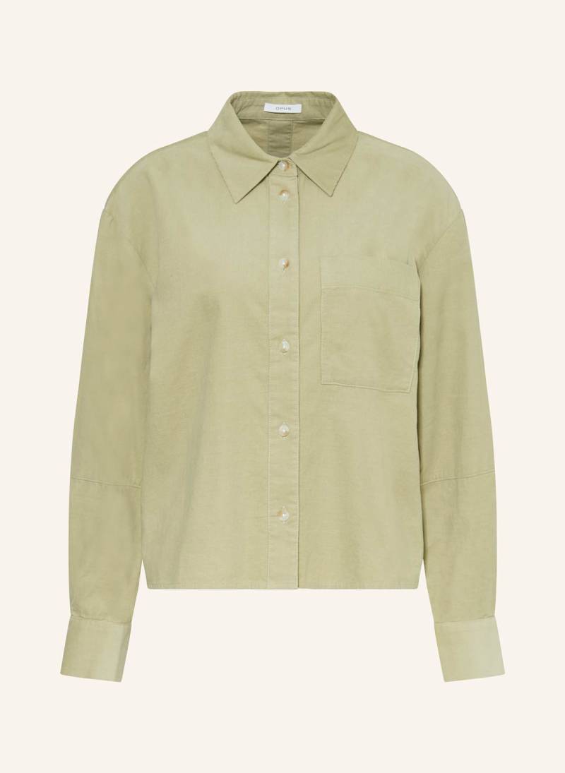 Opus Hemdbluse Frone Aus Cord gruen von Opus