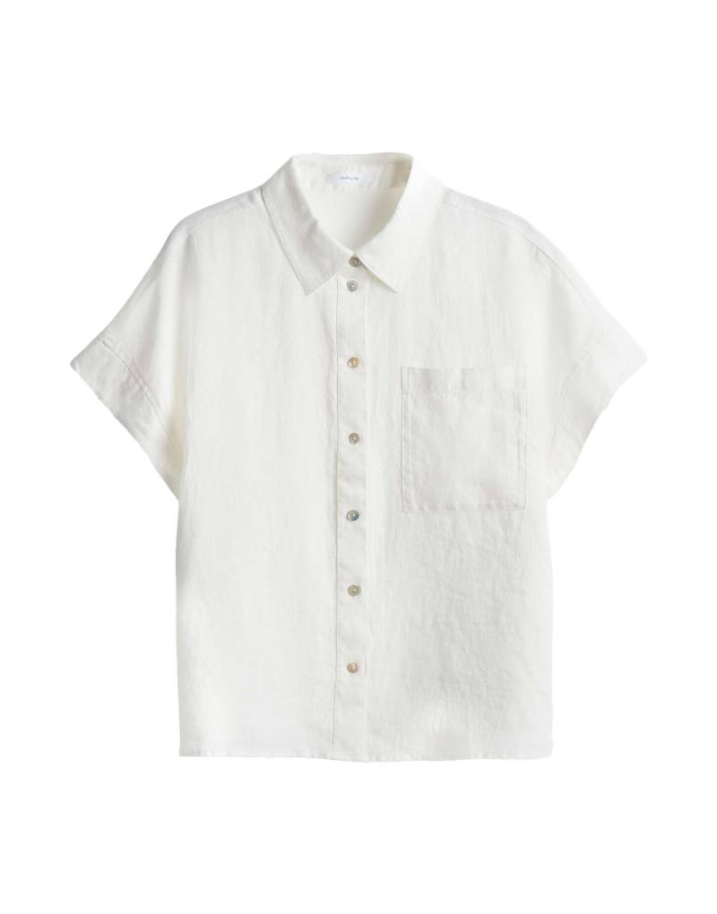 Opus - Hemdbluse aus Leinen - Felisa weiß - Gr. - 36 von Opus