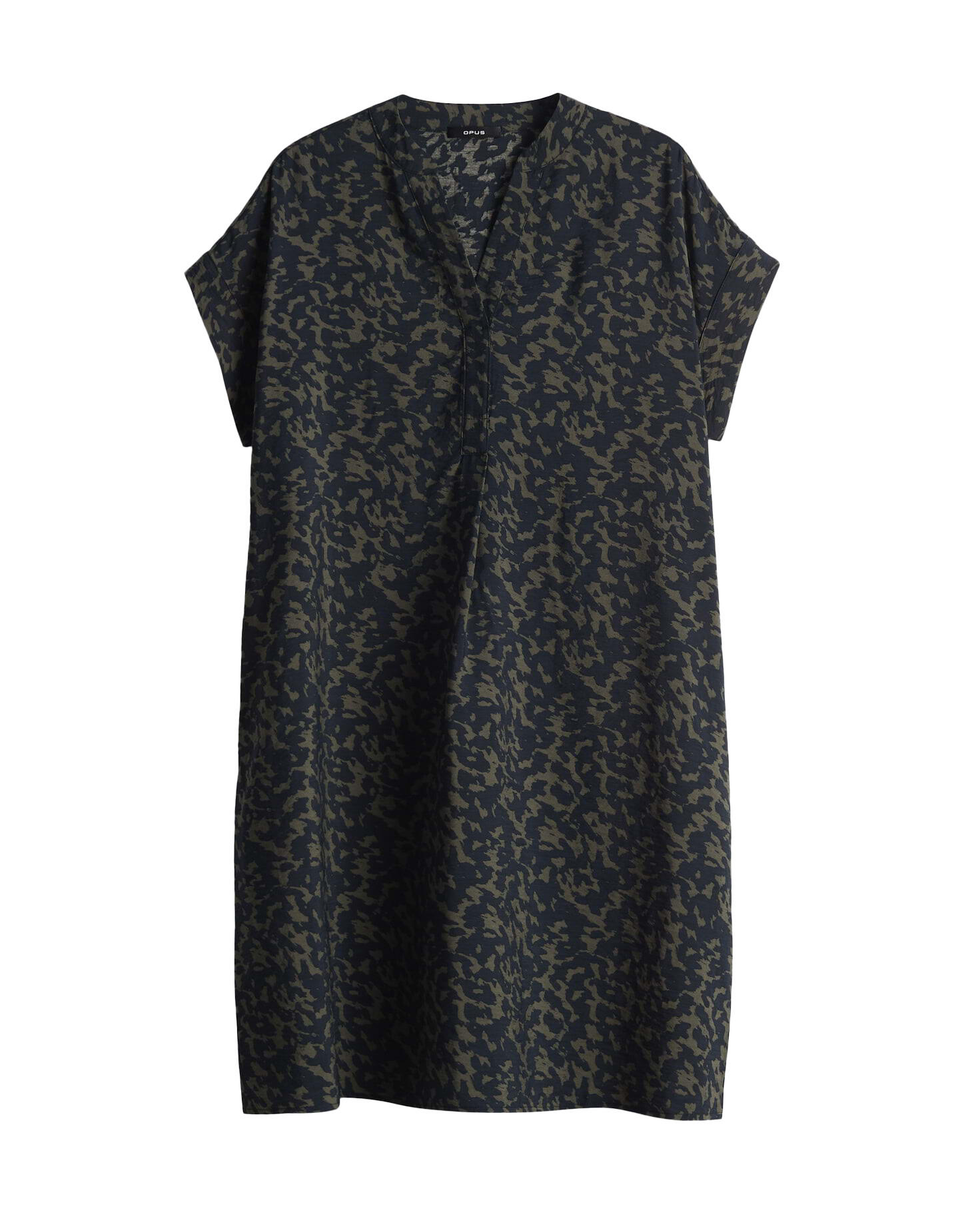 Opus - Hemdblusenkleid aus Modalmix - Wulara shadow blau - Gr. - 34 von Opus