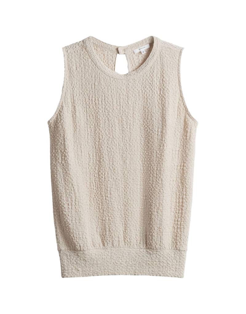 Opus - Jerseytop mit Smokstruktur - Ikini beige - Gr. - 40 von Opus