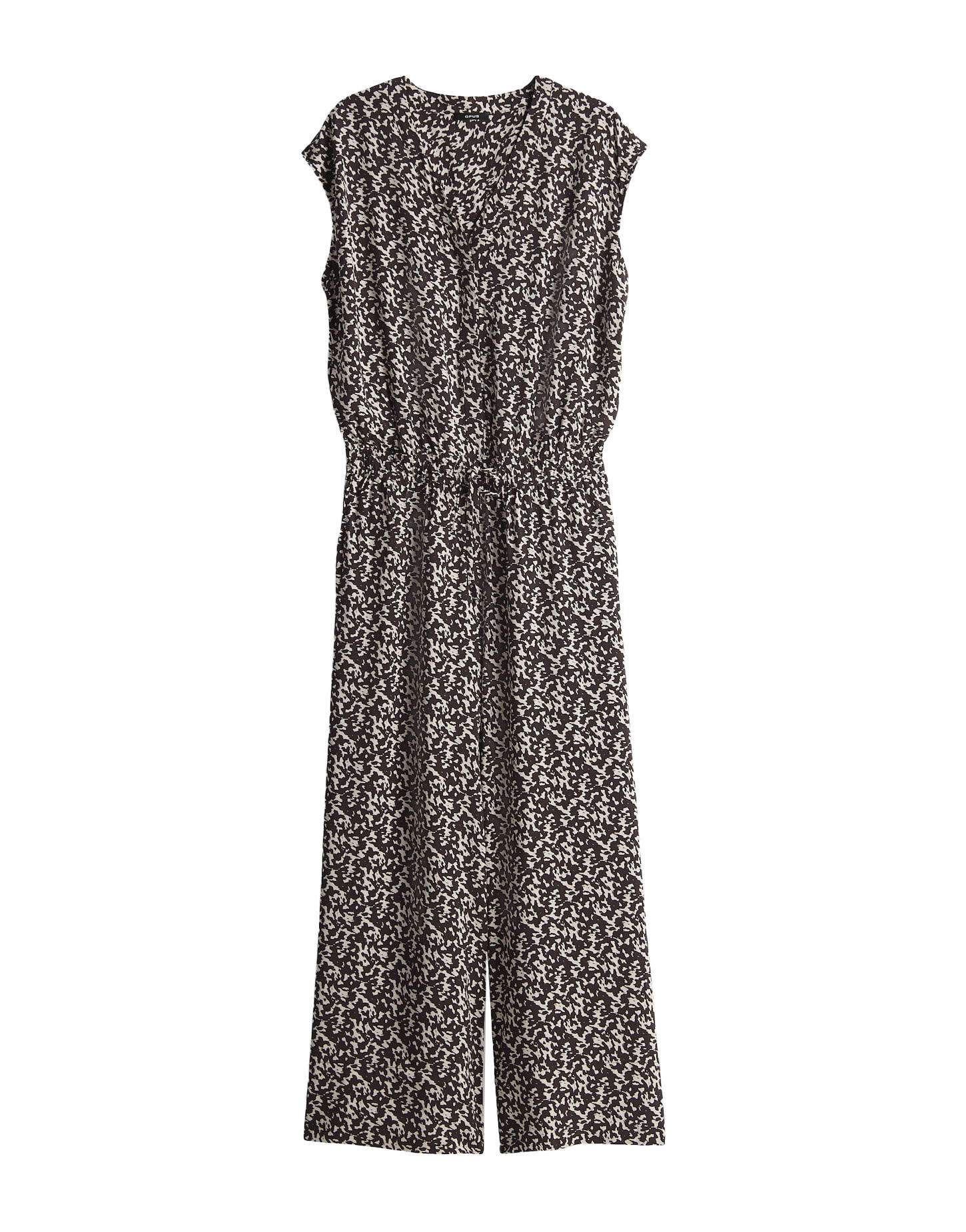 Opus - Jumpsuit mit Minimalprint - Moneli shadow braun - Gr. - 34 von Opus