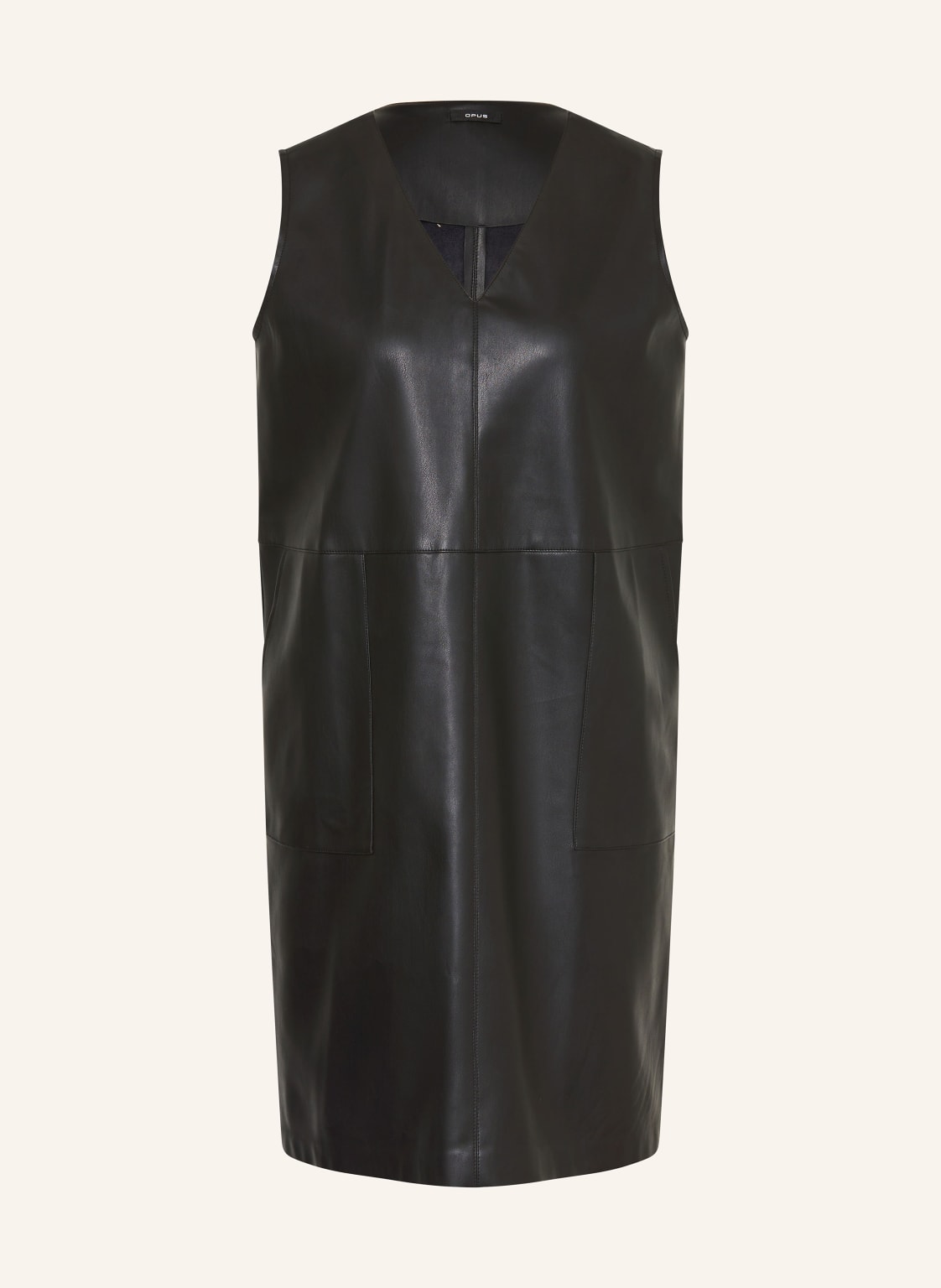 Opus Kleid Wancy In Lederoptik schwarz von Opus