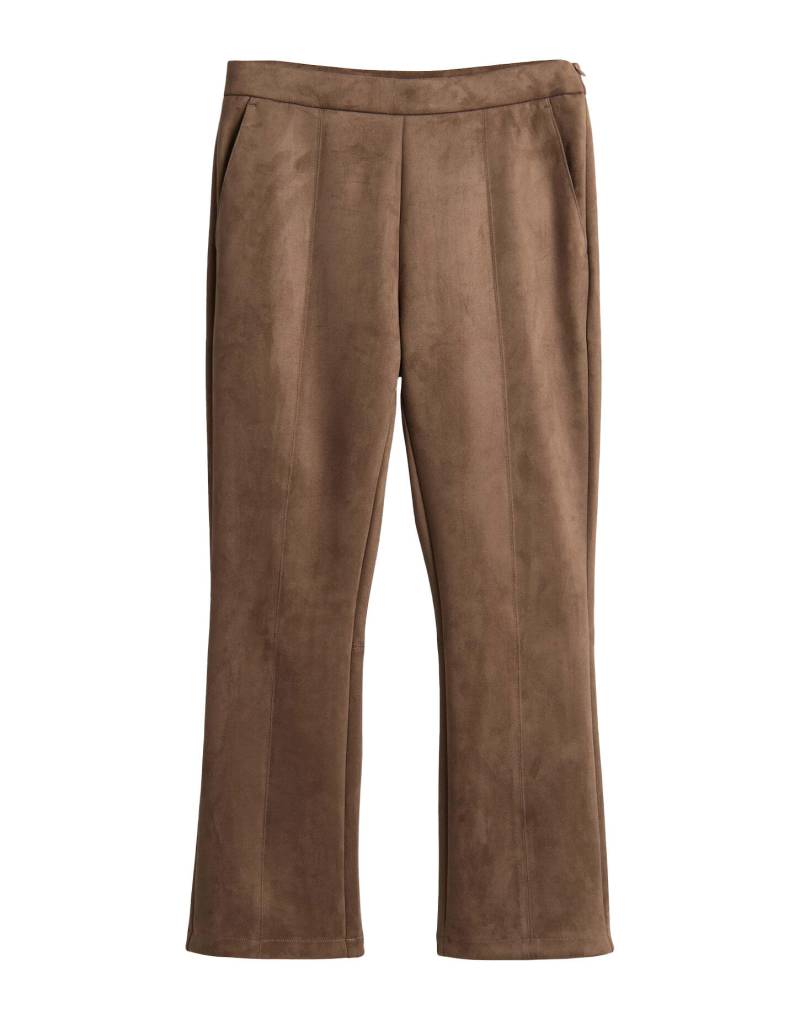 Opus - Kunstlederhose in Wildleder Optik - Elvina cozy braun - Gr. - 36 von Opus