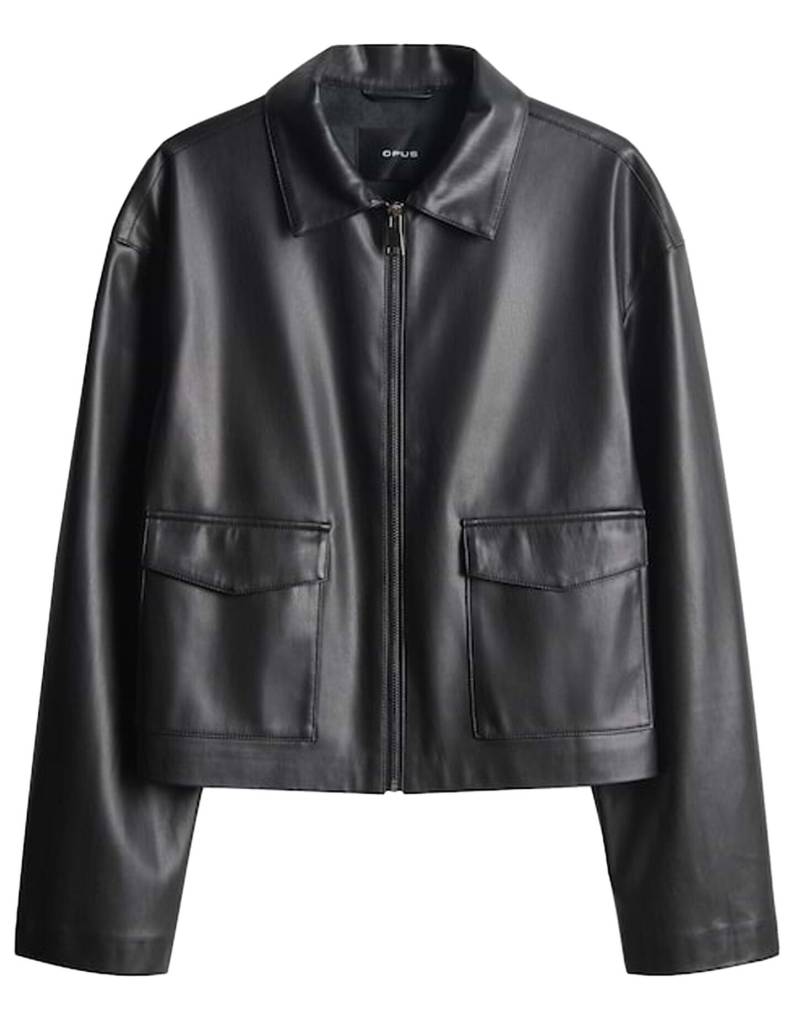 Opus - Kurzjacke in Lederoptik - Josmica schwarz - Gr. - 38 von Opus