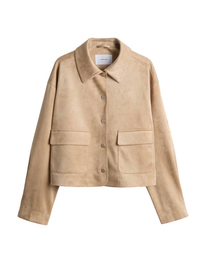 Opus - Kurzjacke in Wildlederoptik - Jelis beige/braun - Gr. - 34 von Opus