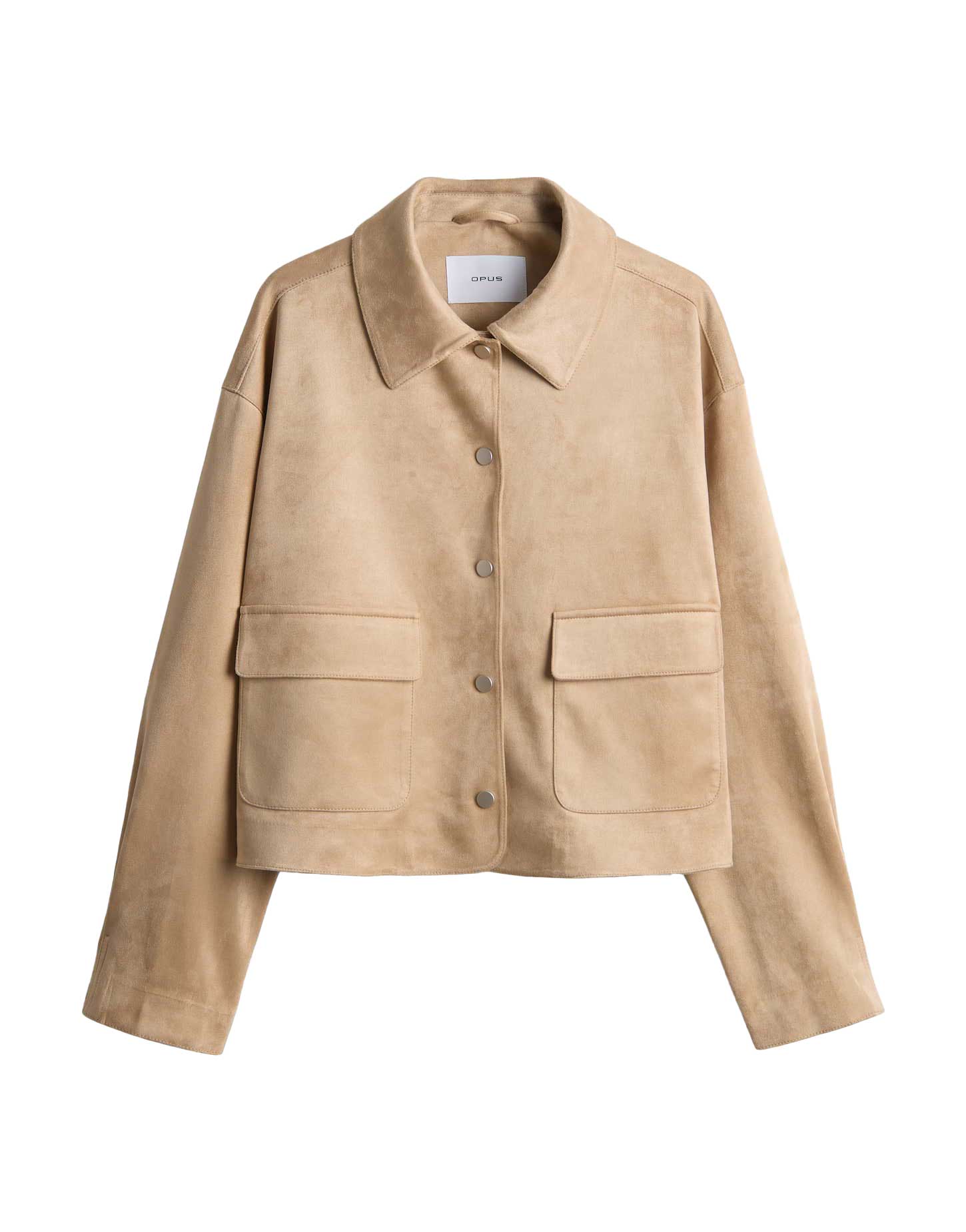 Opus - Kurzjacke in Wildlederoptik - Jelis beige/braun - Gr. - 38 von Opus