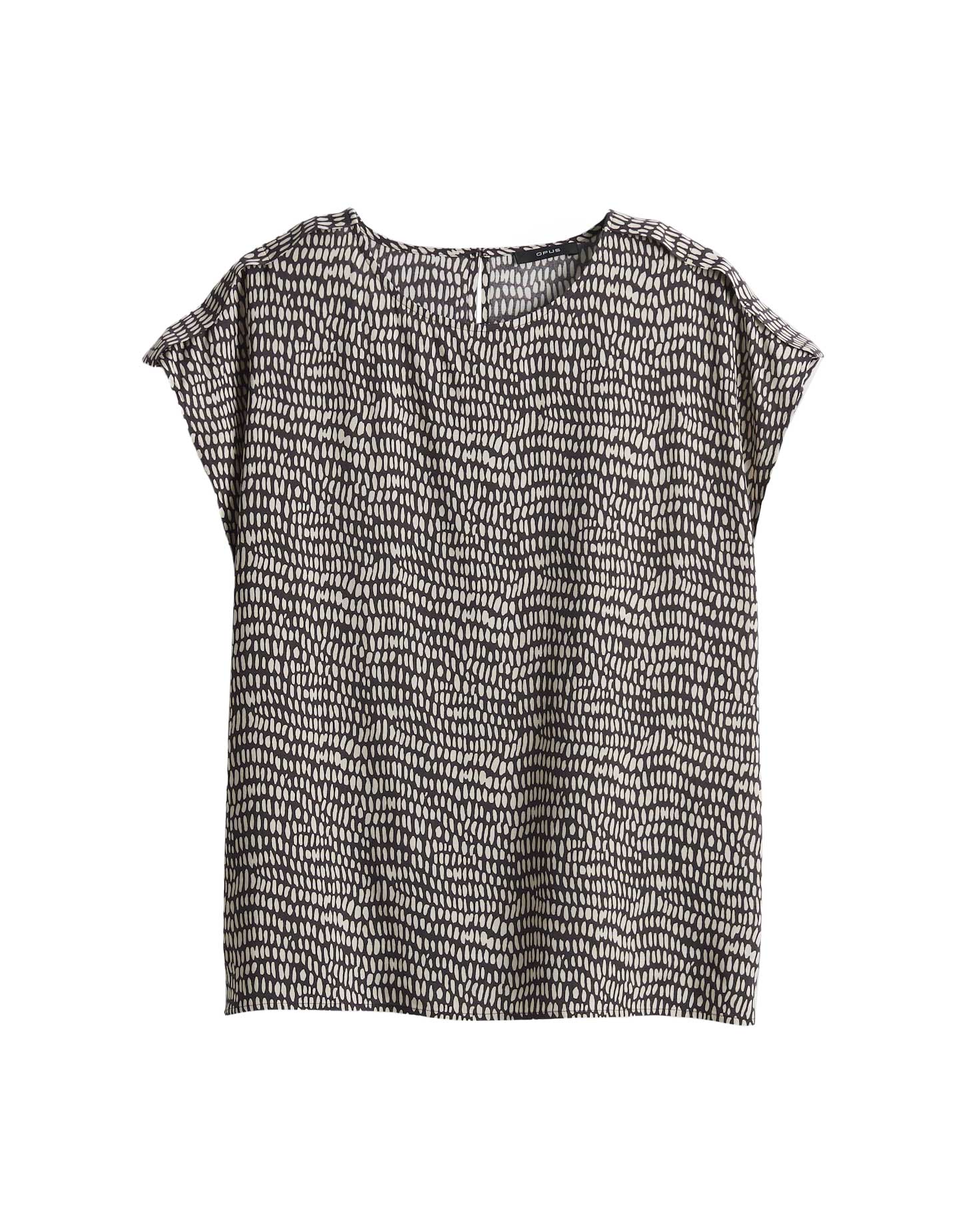 Opus - Printbluse aus fließender Viskose - Ferena splash braun - Gr. - 36 von Opus