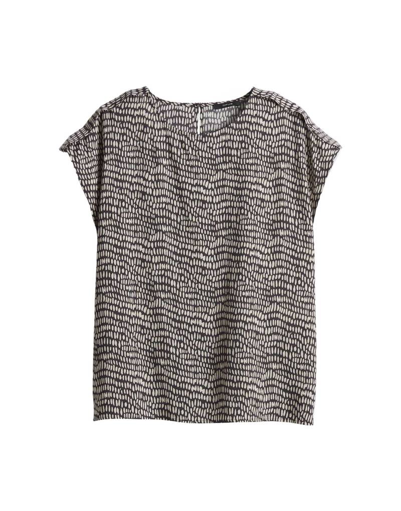 Opus - Printbluse aus fließender Viskose - Ferena splash braun - Gr. - 36 von Opus