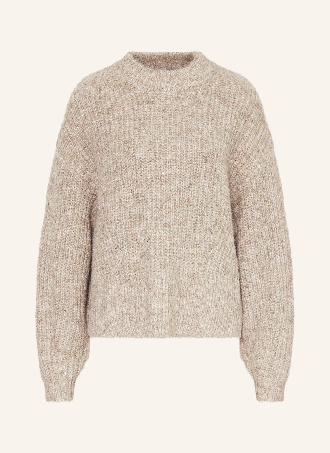 Opus Pullover Paliet Mit Pallietten beige von Opus